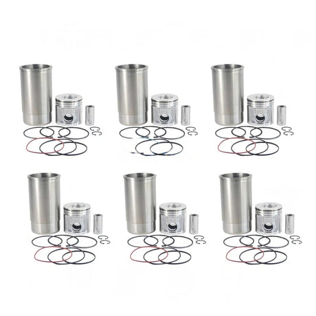 Piston Liner Kit RE65966 for John Deere Engine 4045 4.5L Dozer 450H 550H 650H Tractor 5415H 550H 5715HC 5415 5615 5715 - Fab Heavy Parts