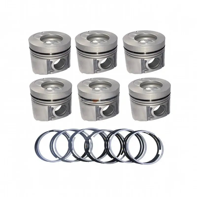 Piston & Piston Ring 02/800698 02/800304 for Isuzu Engine 4BG1 6GB1 JCB Excavator JS180 JS175W JS160 JS145W JS130W - Fab Heavy Parts