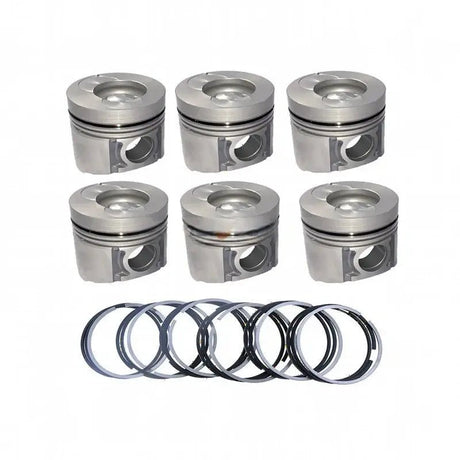 Piston & Piston Ring 02/800698 02/800304 for Isuzu Engine 4BG1 6GB1 JCB Excavator JS180 JS175W JS160 JS145W JS130W - Fab Heavy Parts