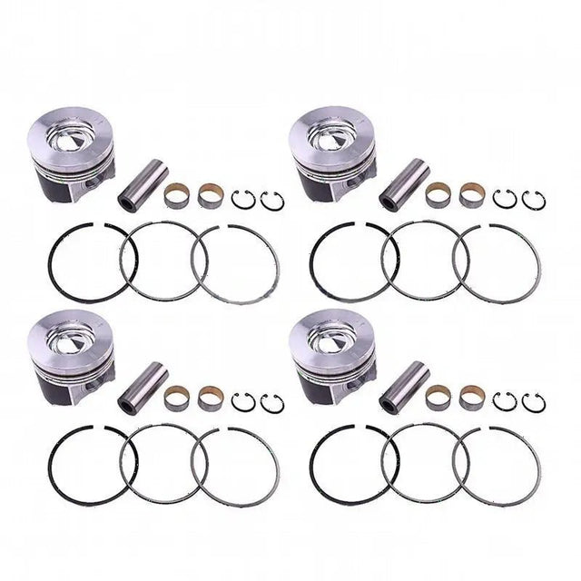 Piston & Piston Ring Set 1J550-21110 1G544-21110 for Kubota Engine V3800 Tractor M8540DT M8540F M9540DT M9540HDL M95SH - Fab Heavy Parts