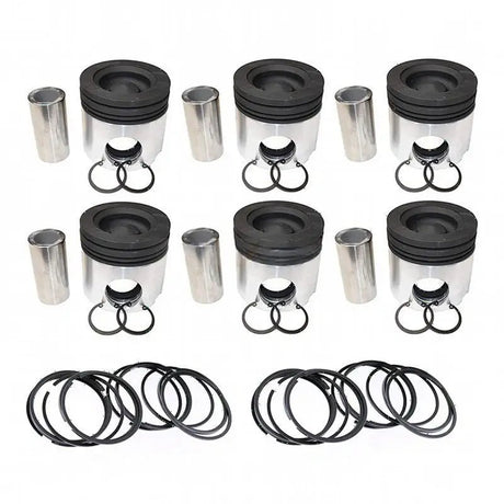 Piston & Piston Ring Set 3966721 for Cummins Engine 6CT ISC ISL QSL - Fab Heavy Parts