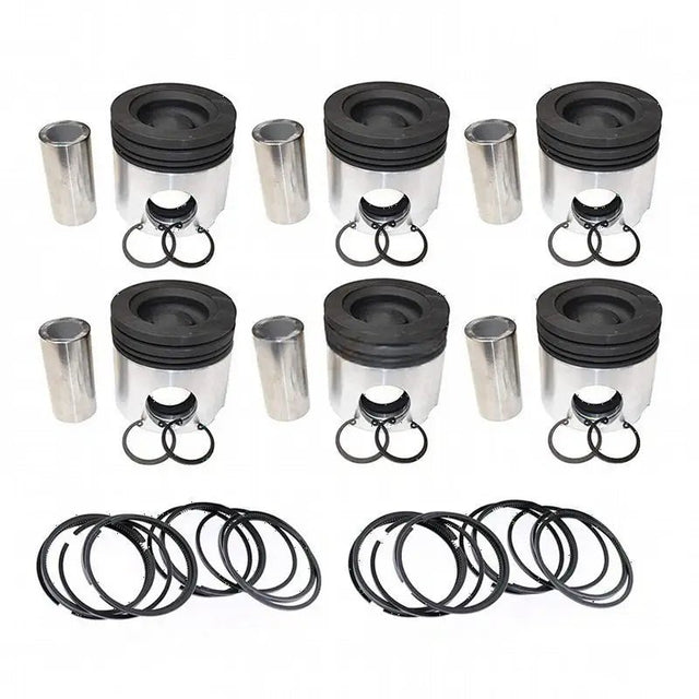 Piston & Piston Ring Set 3966721 for Cummins Engine 6CT ISC ISL QSL - Fab Heavy Parts