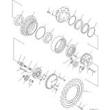 Planet Gear 21K-27-33520 voor Komatsu PC100L-5 PC100L-6 PC150-5 Reisreductie