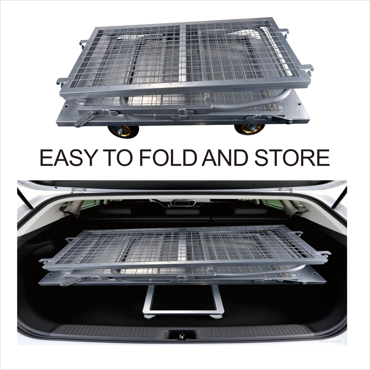 Platform Truck with Cage 6 - in - 1 Platform Hand Truck with 6" Casters Removable Side Swivel Wheel 1800lbs Capacity - Fab Heavy Parts