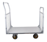Platform Truck with Cage 6 - in - 1 Platform Hand Truck with 6" Casters Removable Side Swivel Wheel 1800lbs Capacity - Fab Heavy Parts