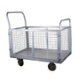 Platform Truck with Cage 6 - in - 1 Platform Hand Truck with 6" Casters Removable Side Swivel Wheel 1800lbs Capacity - Fab Heavy Parts