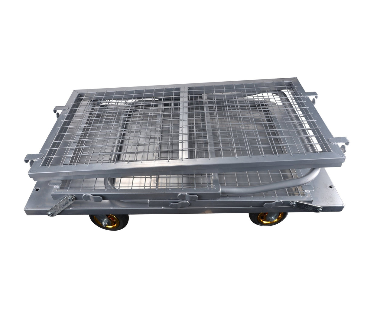 Platform Truck with Cage 6 - in - 1 Platform Hand Truck with 6" Casters Removable Side Swivel Wheel 1800lbs Capacity - Fab Heavy Parts