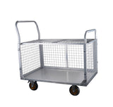 Platform Truck with Cage 6 - in - 1 Platform Hand Truck with 6" Casters Removable Side Swivel Wheel 1800lbs Capacity - Fab Heavy Parts