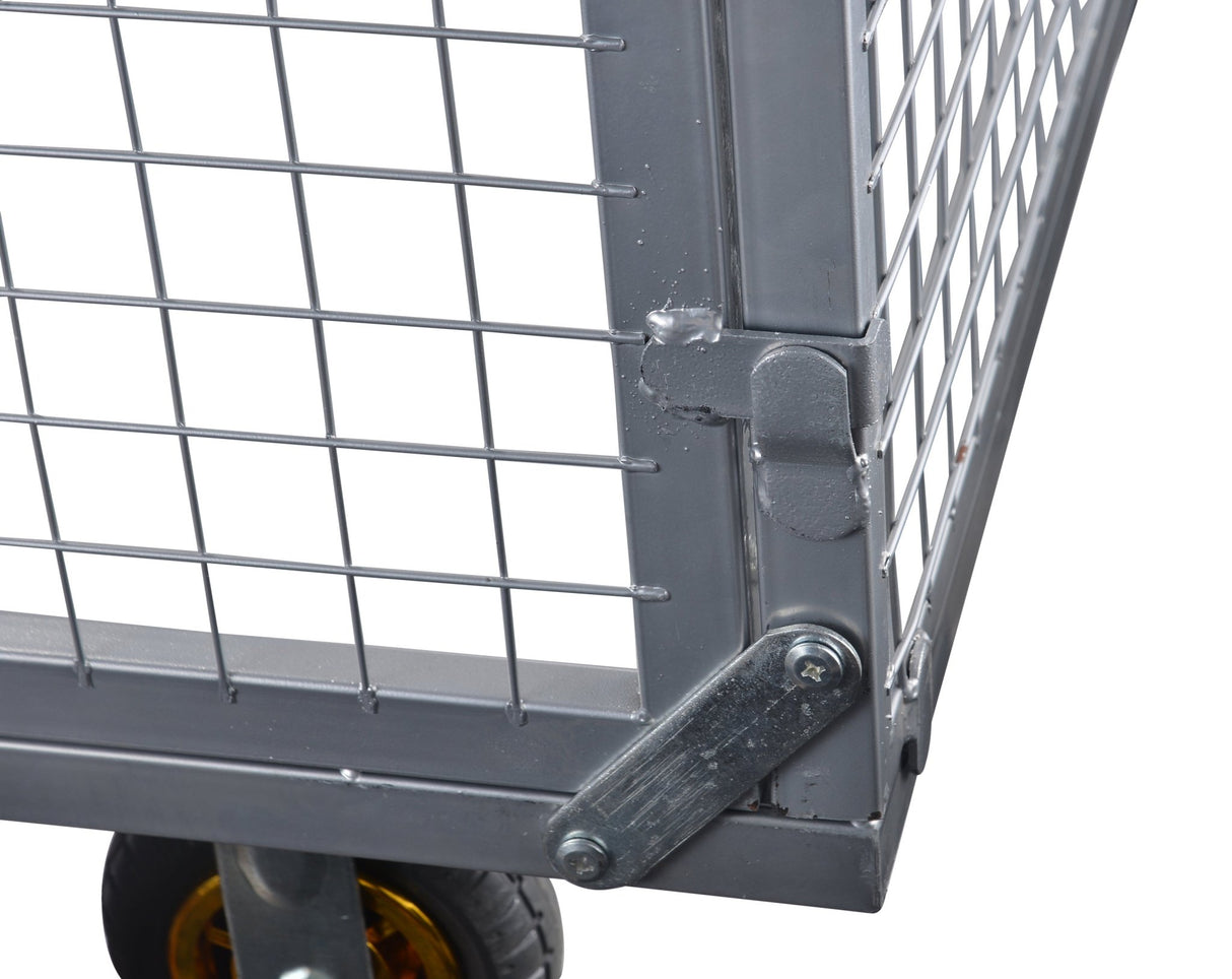 Platform Truck with Cage 6 - in - 1 Platform Hand Truck with 6" Casters Removable Side Swivel Wheel 1800lbs Capacity - Fab Heavy Parts