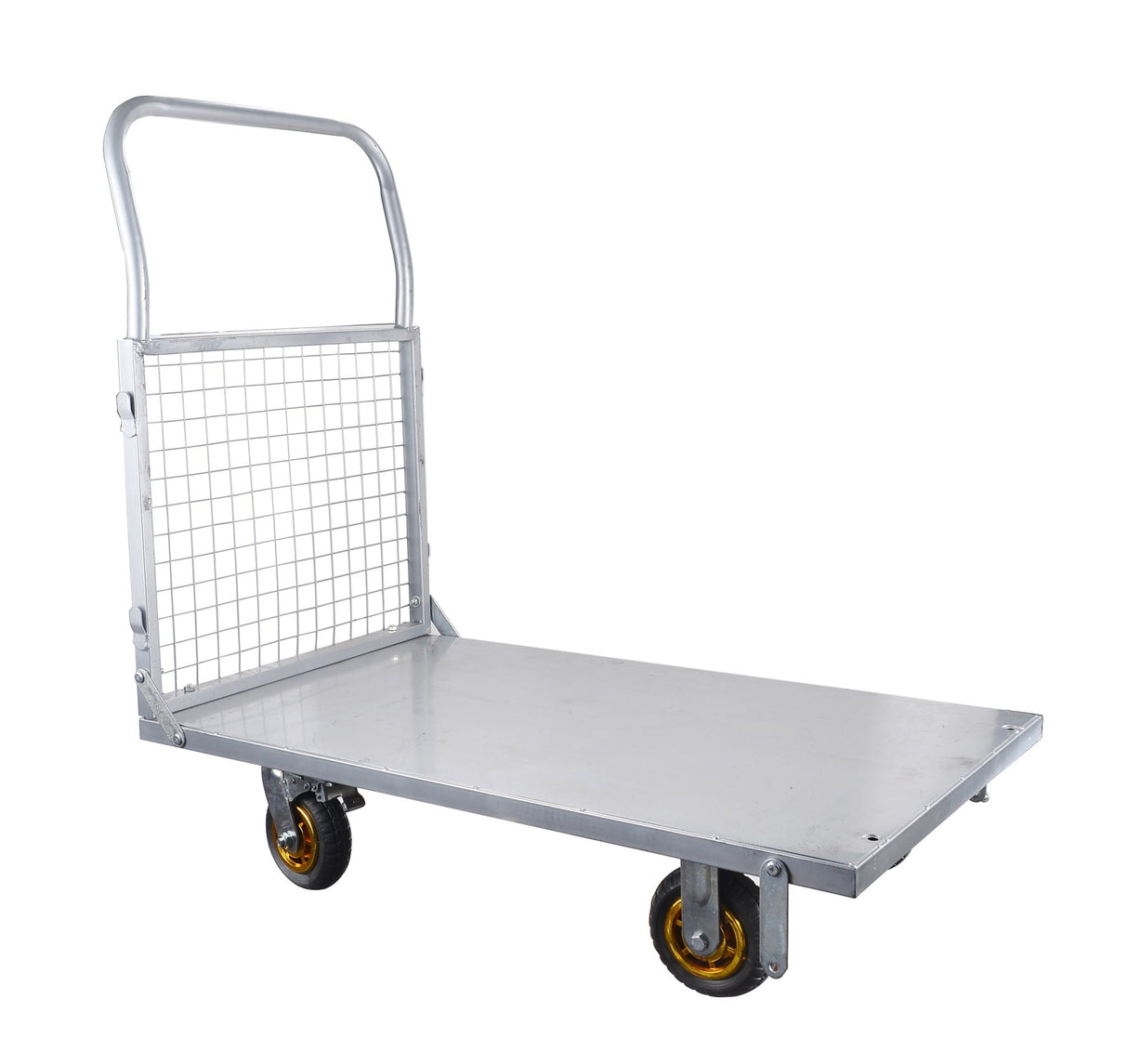 Platform Truck with Cage 6 - in - 1 Platform Hand Truck with 6" Casters Removable Side Swivel Wheel 1800lbs Capacity - Fab Heavy Parts