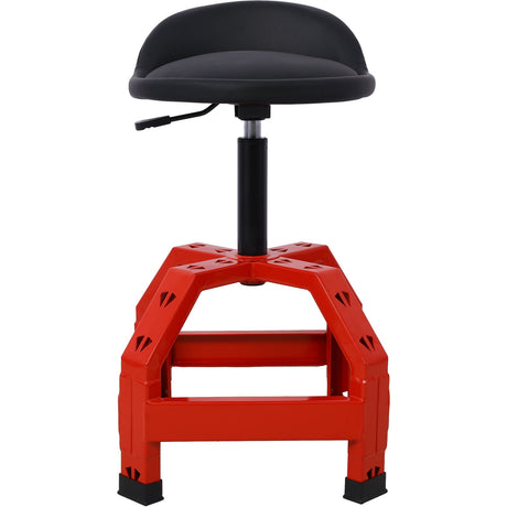 Pneumatic 360 Degree Swivel Stool Creeper Seat Heavy Duty 300 lbs Capacity - Red - Fab Heavy Parts