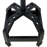 Pneumatic 360 Degree Swivel Stool Mechanics Rolling Creeper Seat Heavy Duty Black 300 lbs Capacity - Fab Heavy Parts