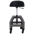 Pneumatic 360 Degree Swivel Stool Mechanics Rolling Creeper Seat Heavy Duty with Casters 300 Lbs Capacity - Gray - Fab Heavy Parts