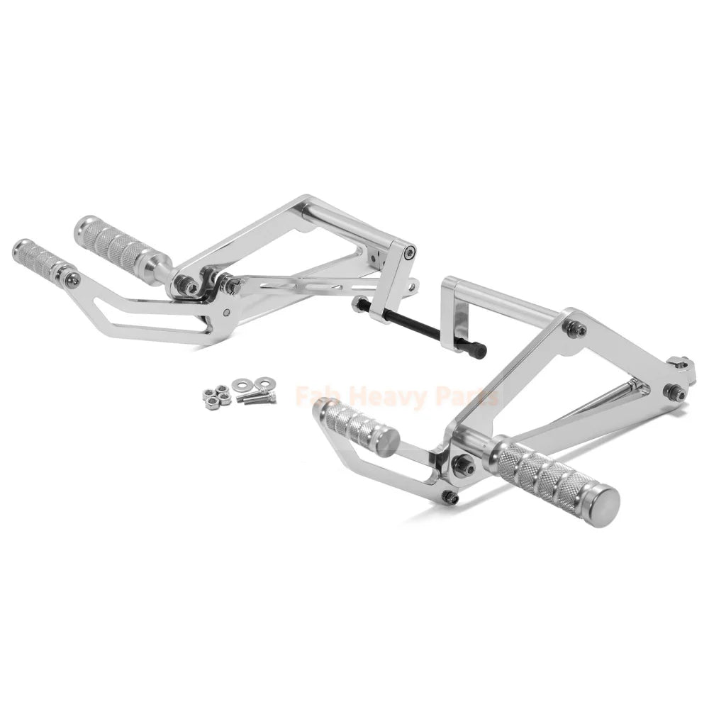 Polished Silver Forward Controls Footpeg Fits for Suzuki Intruder 800 750 VS800 VS750 - Fab Heavy Parts