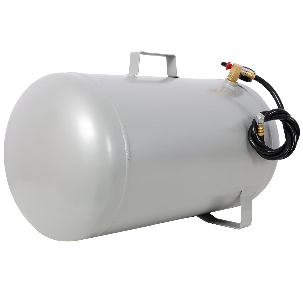 Portable 11 Gallon Aluminum Air Tank Lightweight Durable Air Compressor Tank with Pressure Gauge Safety Valve and 47 Inch Hose - Fab Heavy Parts
