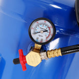 Portable 7 Gallon Air Tank Lightweight Durable Air Compressor Tank with Pressure Gauge Safety Valve and 47 Inch Hose - Blue - Fab Heavy Parts
