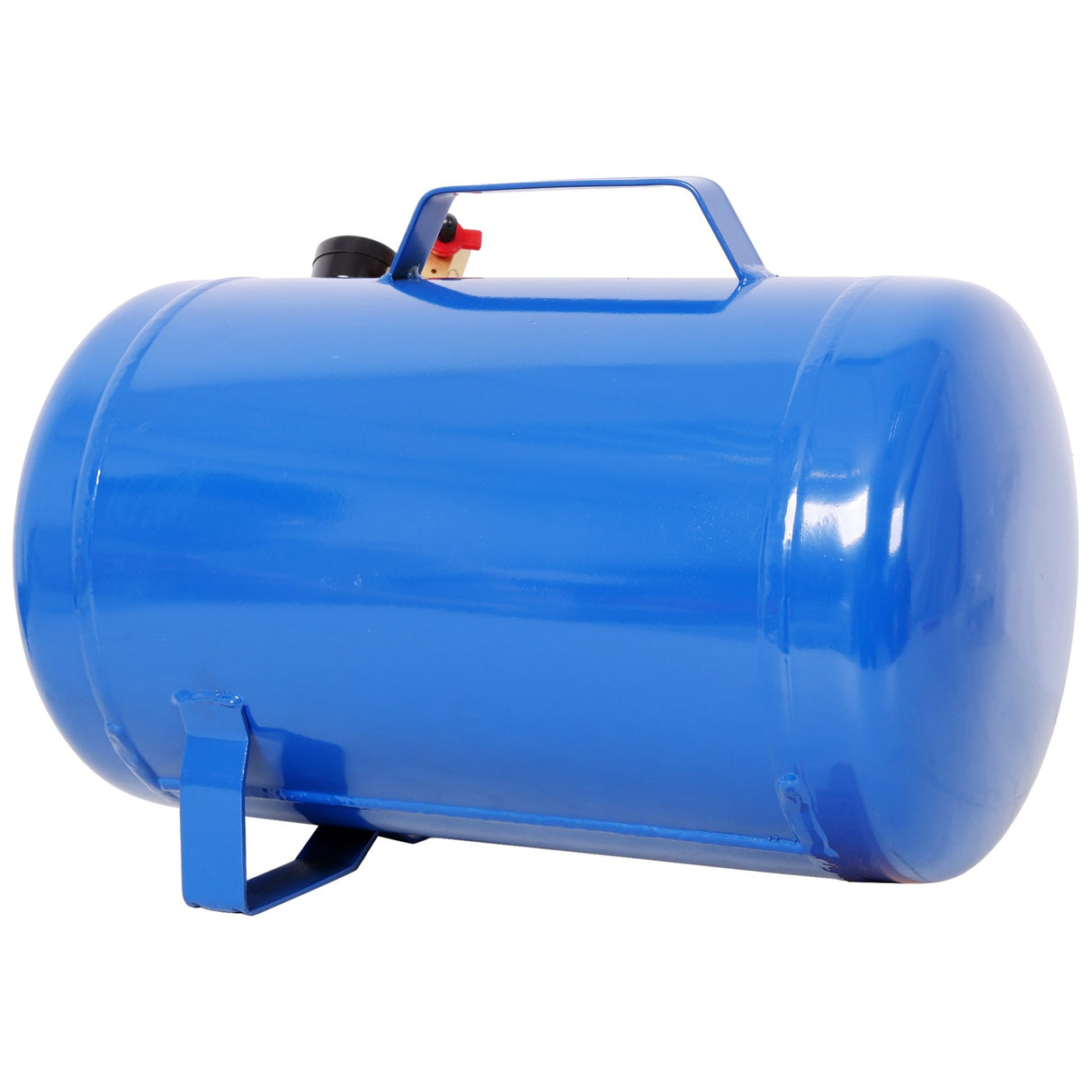 Portable 7 Gallon Air Tank Lightweight Durable Air Compressor Tank with Pressure Gauge Safety Valve and 47 Inch Hose - Blue - Fab Heavy Parts