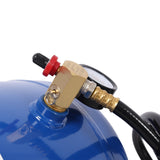 Portable 7 Gallon Air Tank Lightweight Durable Air Compressor Tank with Pressure Gauge Safety Valve and 47 Inch Hose - Blue - Fab Heavy Parts