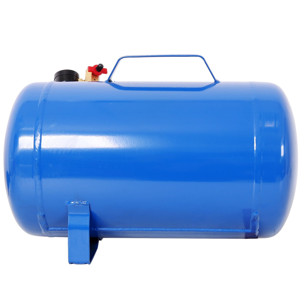 Portable 7 Gallon Air Tank Lightweight Durable Air Compressor Tank with Pressure Gauge Safety Valve and 47 Inch Hose - Blue - Fab Heavy Parts