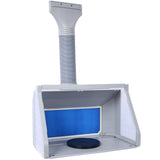 Portable Airbrush Paint Spray Booth Kit Pro Set with Turn Table Powerful Fan LED Spray Booth + Hose Dual Fans - Fab Heavy Parts