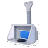 Portable Airbrush Paint Spray Booth Kit Pro Set with Turn Table Powerful Fan LED Spray Booth + Hose Dual Fans - Fab Heavy Parts
