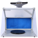 Portable Airbrush Spray Booth with 3 LED Lights Extra Replaceable Filter Pad Turn Table and 6ft Exhaust Extension Hose - Fab Heavy Parts