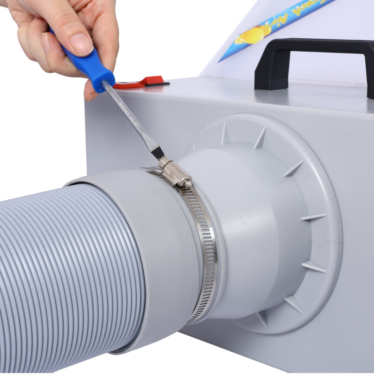 Portable Airbrush Spray Booth with 3 LED Lights Extra Replaceable Filter Pad Turn Table and 6ft Exhaust Extension Hose - Fab Heavy Parts