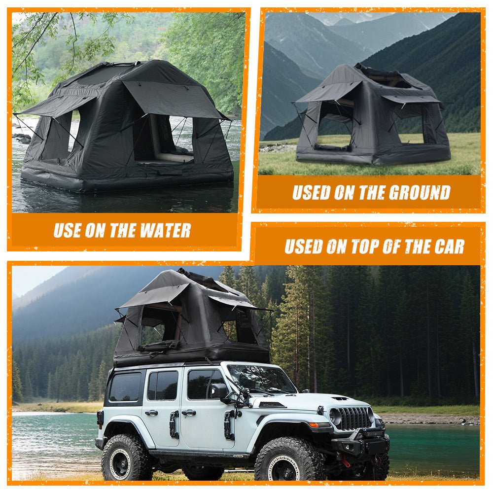 Portable Amphibious Inflatable Tent For Camping Foldable Offroad Roof Top Floating Tent (With Ladder) - Fab Heavy Parts