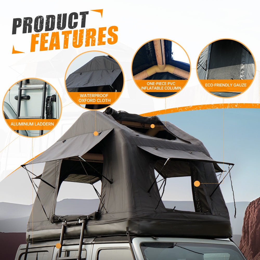 Portable Amphibious Inflatable Tent For Camping Foldable Offroad Roof Top Floating Tent (With Ladder) - Fab Heavy Parts