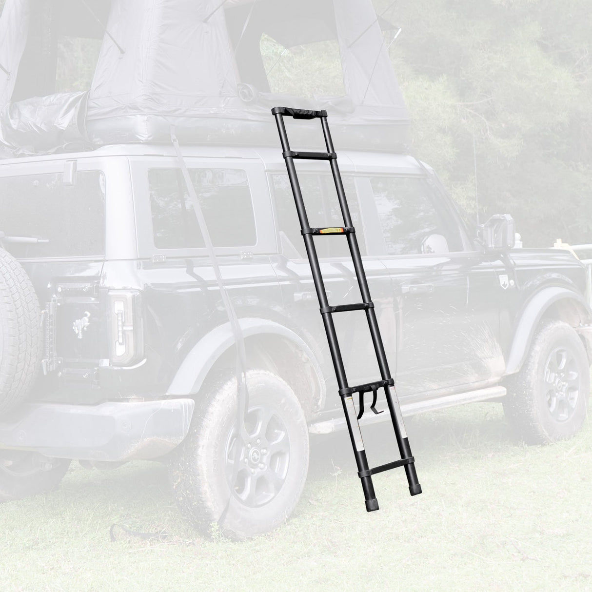 Portable Folding Aluminium Telescopic Ladder Non - Slip Extension Telescoping Ladder with Hooks - Fab Heavy Parts