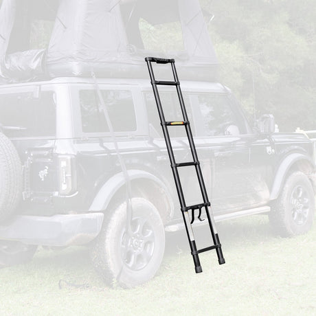 Portable Folding Aluminium Telescopic Ladder Non - Slip Extension Telescoping Ladder with Hooks - Fab Heavy Parts