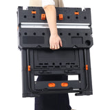 Portable Folding Work Table 2 - in - 1 Sawhorse and Workbench Large Load Capacity with 2 PCS Clamps - Fab Heavy Parts