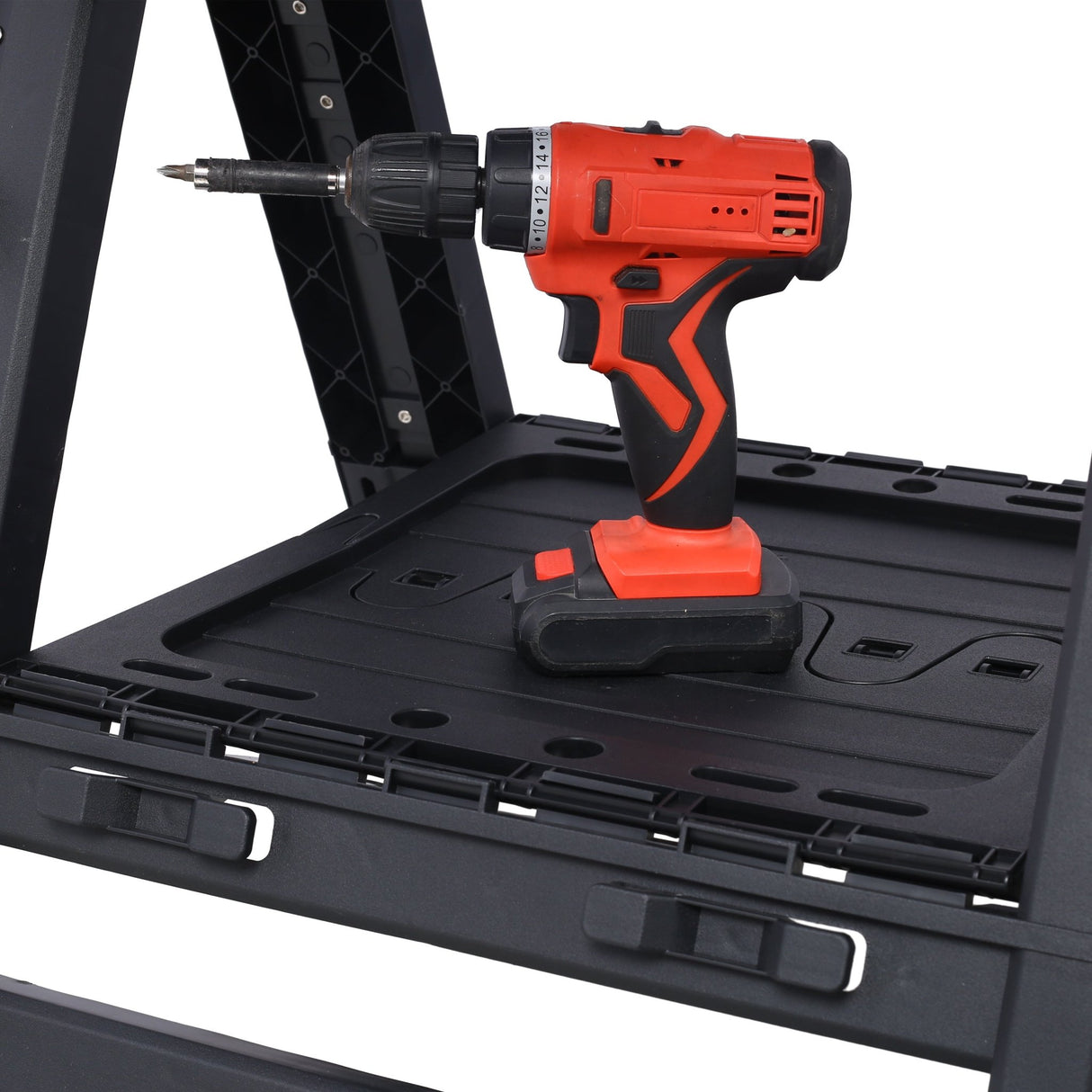 Portable Folding Work Table 2 - in - 1 Sawhorse and Workbench Large Load Capacity with 2 PCS Clamps - Fab Heavy Parts