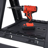Portable Folding Work Table 2 - in - 1 Sawhorse and Workbench Large Load Capacity with 2 PCS Clamps - Fab Heavy Parts