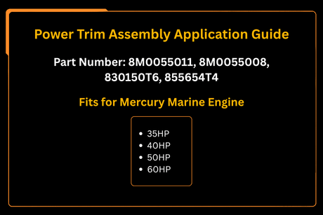 Power Trim Assembly 8M0055011 8M0055008 For Mercury 35HP 40HP 50HP Marine Engine - Fab Heavy Parts