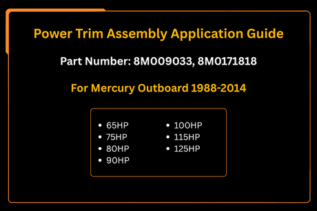 Power Trim Assembly 8M0090335 8M0171818 for Mercury Outboard 115HP 90HP 75HP - Fab Heavy Parts
