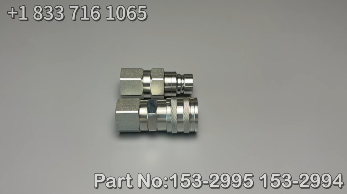 Male and Female 153-2995 153-2994 Flat Face Coupler For Caterpillar 1/2