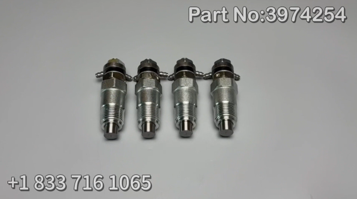 4 PCS Fuel Injector 3974254 for Kubota Engine D750 D1402 V1702 V1902 Fits Bobcat 743 643 645 231 225 331 1600