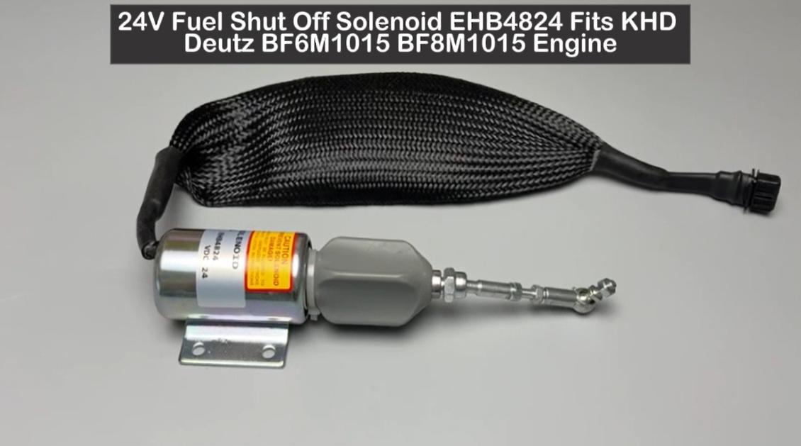 24V Fuel Shut Off Solenoid EHB4824 Fits KHD Deutz BF6M1015 BF8M1015 Engine