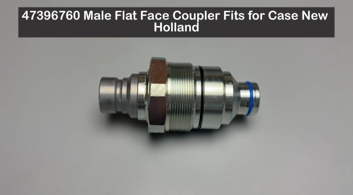 47396760 Male Flat Face Coupler Fits for Case New Holland