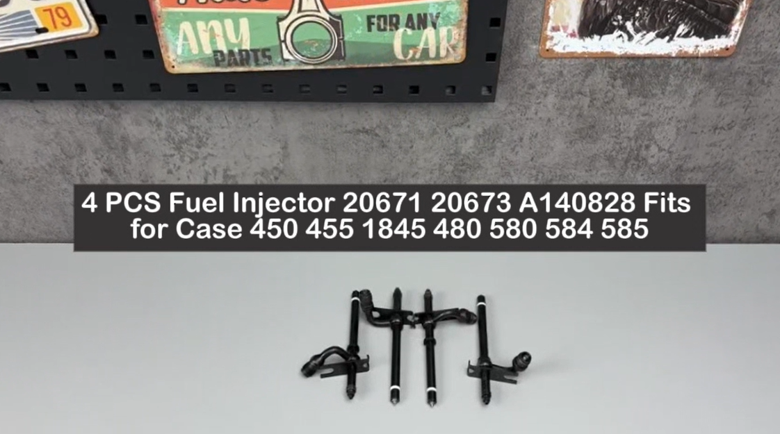 4 PCS Fuel Injector 20671 20673 A140828 Fits for Case 450 455 1845 480 580 584 585