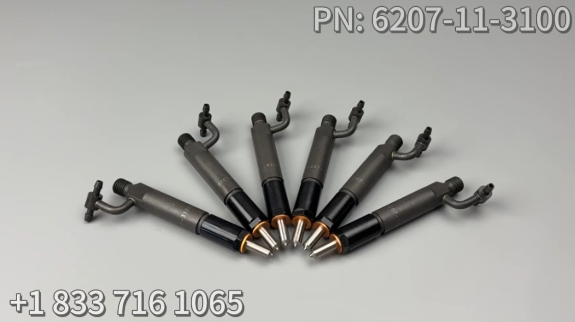 6 Piece Fuel Injector 6207-11-3100 Fits for Komatsu Engine 4D95L 6D95L Excavator PC220LC-5