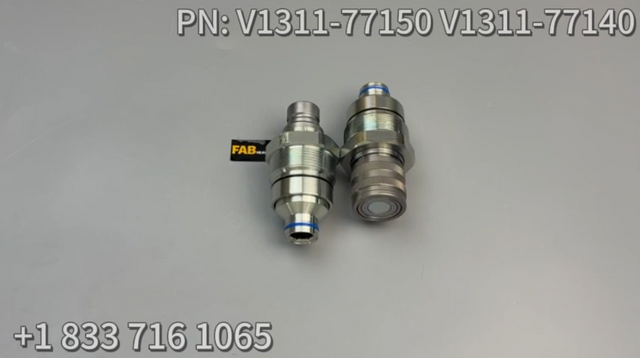 Male & Female Flat Face Coupler Kit V1311-77140 V1311-77150 Fits for Kubota Track Loader