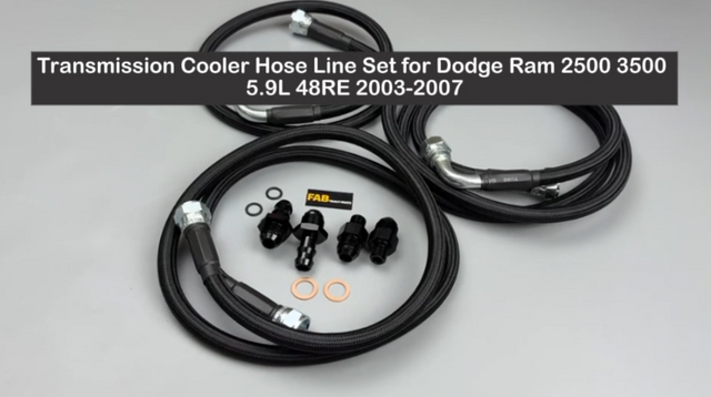 Transmission Cooler Hose Line Set for Dodge Ram 2500 3500 5.9L 48RE 2003-2007