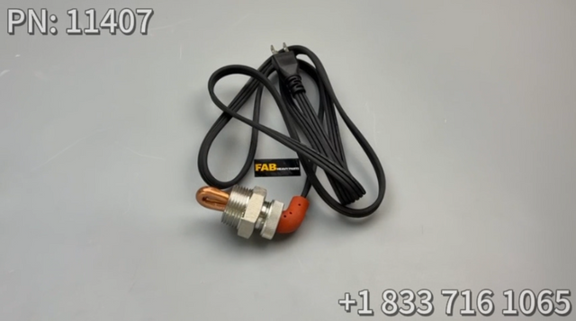 11407 Engine Block Immersion Heater Compatible with Kubota Eagle Jaguar Jeep Renault Rover Massey Perkins Yanmar 1" NPT Thread Brass Adapter 120 Volts 400 Watts