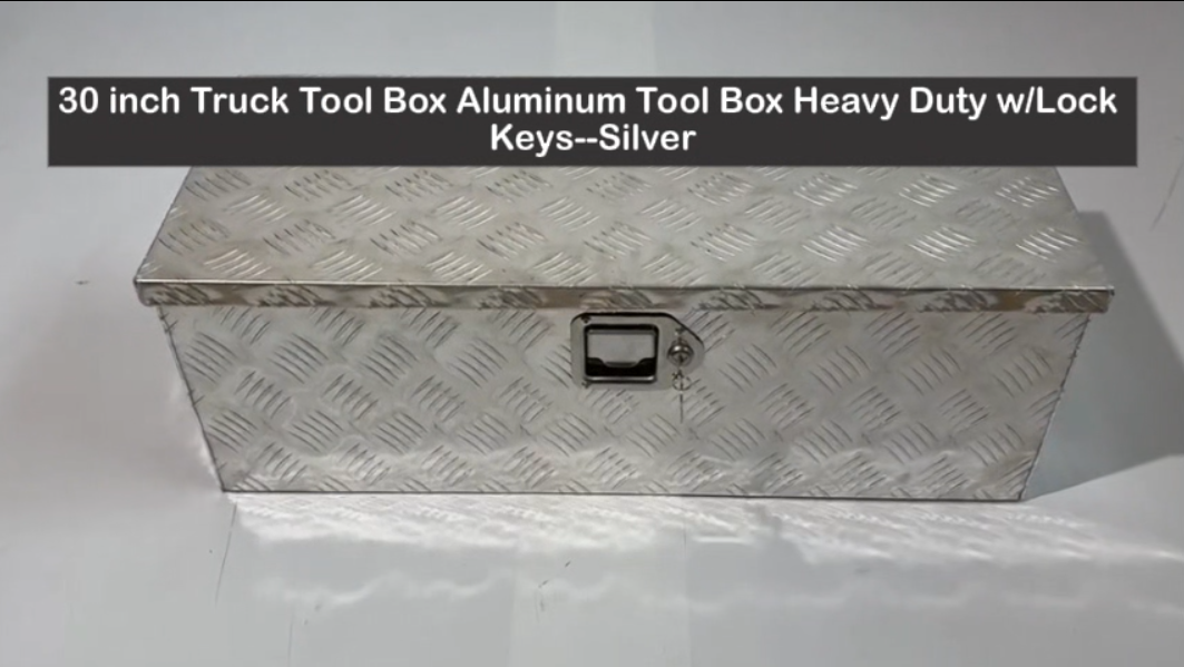 30 inch Truck Tool Box Aluminum Tool Box Heavy Duty w/Lock Keys--Silver