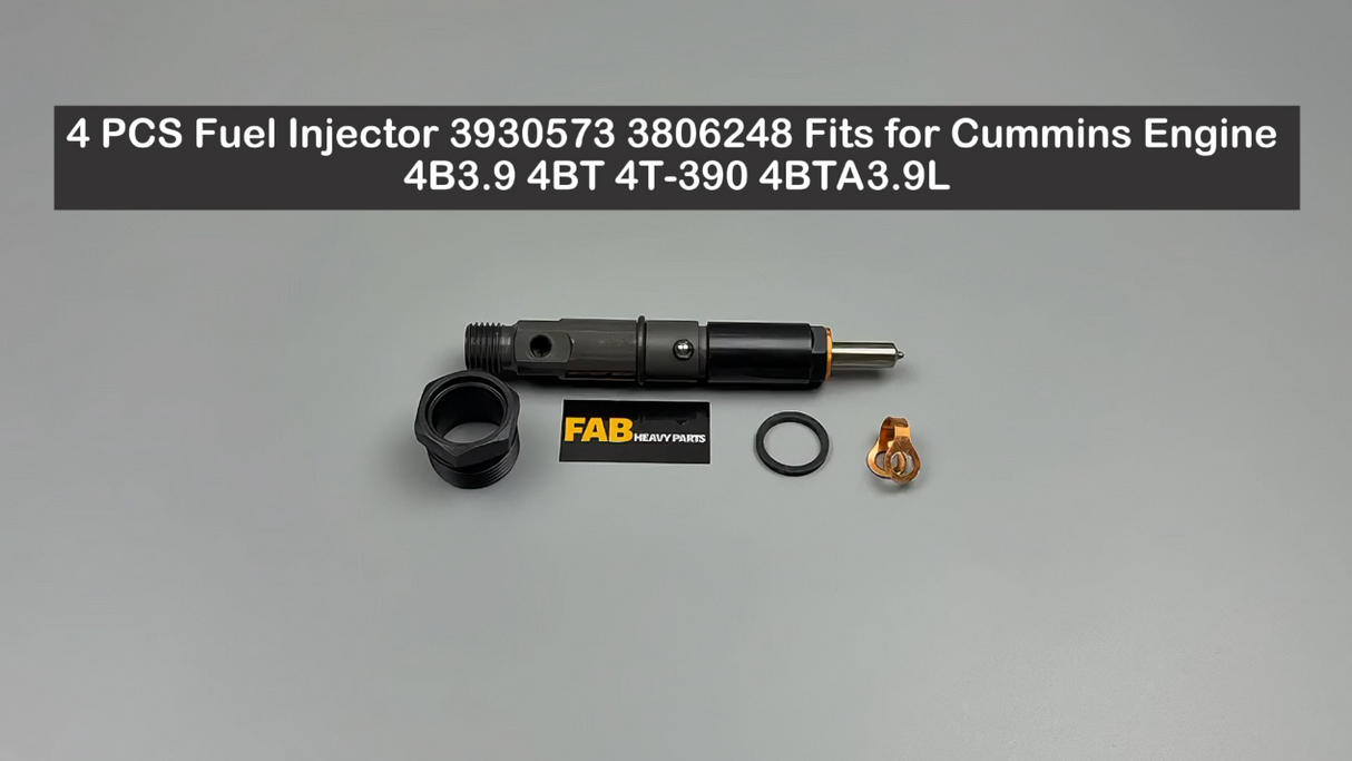 4 PCS Fuel Injector 3930573 3806248 Fits for Cummins Engine 4B3.9 4BT 4T-390 4BTA3.9L