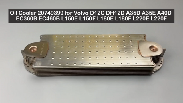 Oil Cooler 20749399 for Volvo D12C DH12D A35D A35E A40D EC360B EC460B L150E L150F L180E L180F L220E L220F
