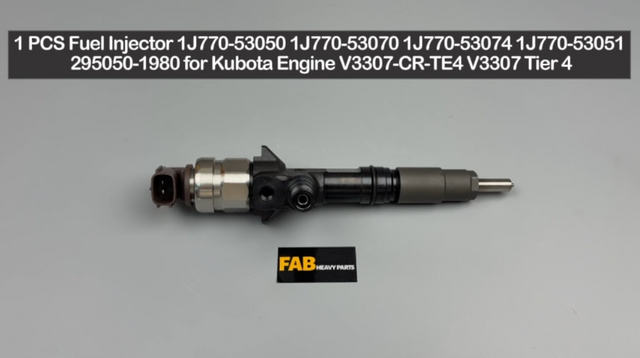 1 PCS Fuel Injector 1J770-53050 1J770-53070 1J770-53074 1J770-53051 295050-1980 for Kubota Engine V3307-CR-TE4 V3307 Tier 4