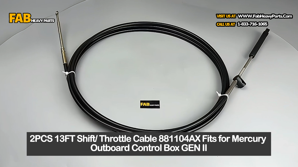 2PCS 13FT Shift/ Throttle Cable 881104AX Fits for Mercury Outboard Control Box GEN II